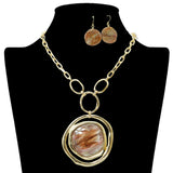 109096, GEOMETRIC GLITTER CELLULOID ACETATE STATEMENT NECKLACE