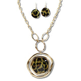 109096, GEOMETRIC GLITTER CELLULOID ACETATE STATEMENT NECKLACE