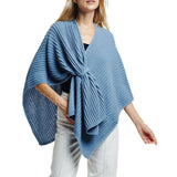 109120, SOFT RIBBED TEXTURE KNIT RUANA WRAP