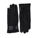 109124, SOFT STRETCH SUEDE KNOT WRIST TOUCH SCREEN GLOVES