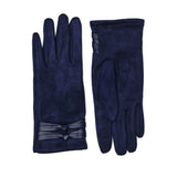 109124, SOFT STRETCH SUEDE KNOT WRIST TOUCH SCREEN GLOVES