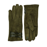 109124, SOFT STRETCH SUEDE KNOT WRIST TOUCH SCREEN GLOVES