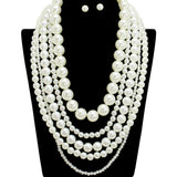 109132, MULTI STRAND STATEMENT PEARL NECKLACE