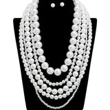 109132, MULTI STRAND STATEMENT PEARL NECKLACE