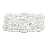 109137, NUGGET ACCENT MULTI LAYERED BEADED STRETCH BRACELET