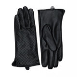 109145, LUXE WEAVE FAUX LEATHER TOUCH SCREEN GLOVES