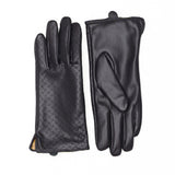 109145, LUXE WEAVE FAUX LEATHER TOUCH SCREEN GLOVES