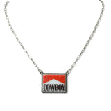 109161, WESTERN COWBOY VINTAGE INSPIRED PENDANT NECKLACE