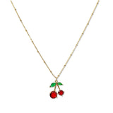 109181, CHERRY GEMSTONE PENDANT NECKLACE