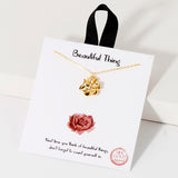 109187, BEAUTIFUL THING FLOWER PENDANT NECKLACE