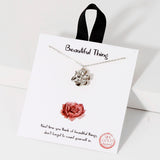 109187, BEAUTIFUL THING FLOWER PENDANT NECKLACE