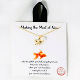 109191, MAKING THE MOST OF NOW GOLDFISH FRESHWATER PEARL CHARMS NECKLACE