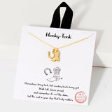 109194, HONKY TONK HORSHOE COWBOY BOOTS CHARMS NECKLACE