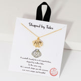 109195, SHAPED BY TIDES OCEAN SEASHELL CHARM NECKLACE