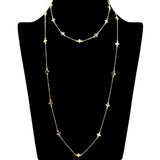 109197, LONG DAINTY CROSS ACCENT 2 PIECE NECKLACE SET