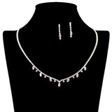 109200, DAINTY MARQUISE ACCENT CRYSTAL RHINESTONE NECKLACE