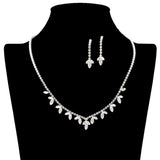 109203, CUBIC ZIRCONIA ACCENT CRYSTAL RHINESTONE NECKLACE