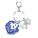 109210, ROSE FLOWER YEARS PEARL CHARMS KEYCHAIN BAG CHARM