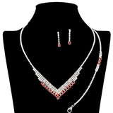109217, MARQUISE CUBIC ZIRCONIA ACCNET CRYSTAL RHINESTONE NECKLACE WITH BRACELET