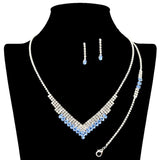 109217, MARQUISE CUBIC ZIRCONIA ACCNET CRYSTAL RHINESTONE NECKLACE WITH BRACELET