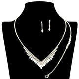 109217, MARQUISE CUBIC ZIRCONIA ACCNET CRYSTAL RHINESTONE NECKLACE WITH BRACELET