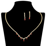 109218, DAINTY CUBIC ZIRCONIA ACCENT CRYSTAL RHINESTONE NECKLACE