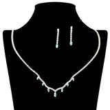 109219, DAINTY CUBIC ZIRCONIA ACCENT CRYSTAL RHINESTONE NECKLACE