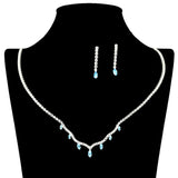 109219, DAINTY CUBIC ZIRCONIA ACCENT CRYSTAL RHINESTONE NECKLACE
