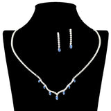 109219, DAINTY CUBIC ZIRCONIA ACCENT CRYSTAL RHINESTONE NECKLACE