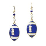109226, GAME DAY ENAMEL FOOTBALL DANGLE EARRING