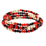 109237, GAME DAY MULTI LAYERED BEADED STRETCH BRACELET