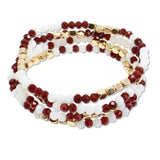 109237, GAME DAY MULTI LAYERED BEADED STRETCH BRACELET