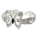 109238, VINTAGE BUTTERFLY SPOON STRETCH BRACELET