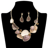 109254, ELEGANT ASYMMETRICAL STATEMENT NECKLACE