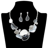 109254, ELEGANT ASYMMETRICAL STATEMENT NECKLACE
