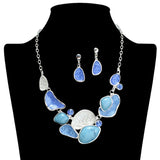 109254, ELEGANT ASYMMETRICAL STATEMENT NECKLACE