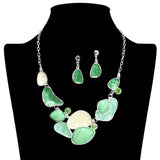 109254, ELEGANT ASYMMETRICAL STATEMENT NECKLACE