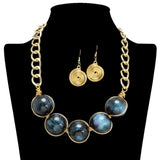 109259, ELEGANT GLITTER BALL STATEMENT NECKLACE