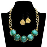 109259, ELEGANT GLITTER BALL STATEMENT NECKLACE