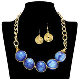 109259, ELEGANT GLITTER BALL STATEMENT NECKLACE