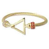 109264, SORORITY TRIANGLE BANGLE BRACELET WITH CRYSTAL ACCENTS
