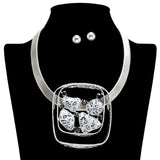 109273, BOLD LEOPARD PRINT STATEMENT NECKLACE