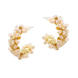 109298, SPARKLE CRYSTAL FLORAL HOOP EARRING