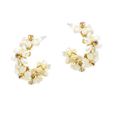 109298, SPARKLE CRYSTAL FLORAL HOOP EARRING