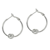 109299, KNOT ACCENT MINIMALIST HOOP EARRING