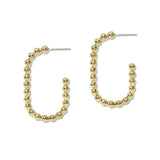 109302, ELEGANT BEADED OPEN HOOP EARRING