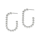 109302, ELEGANT BEADED OPEN HOOP EARRING