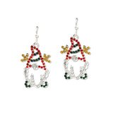 109304, CHRISTMAS CRYSTAL RHINESTONE GNOME EARRING