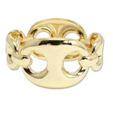 109305, BOLD CHAIN LINK OPEN BANGLE BRACELET