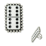 109312, WESTERN DOMINO DOUBLE SIX DICE STATEMENT RING